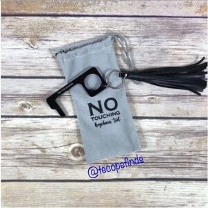 * Contactless Door Opener Keychain with Tassel & Pouch ~ NO TOUCHING